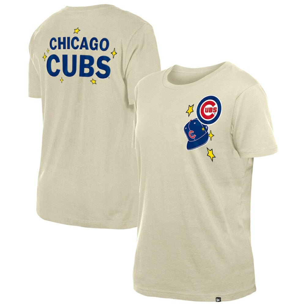 Chicago Cubs New Era Women's Stars & Cap T-Shirt Discount