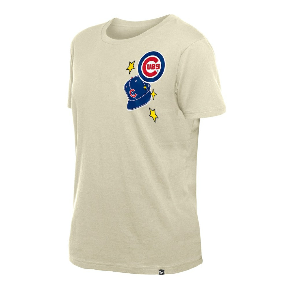 Chicago Cubs New Era Women's Stars & Cap T-Shirt Discount