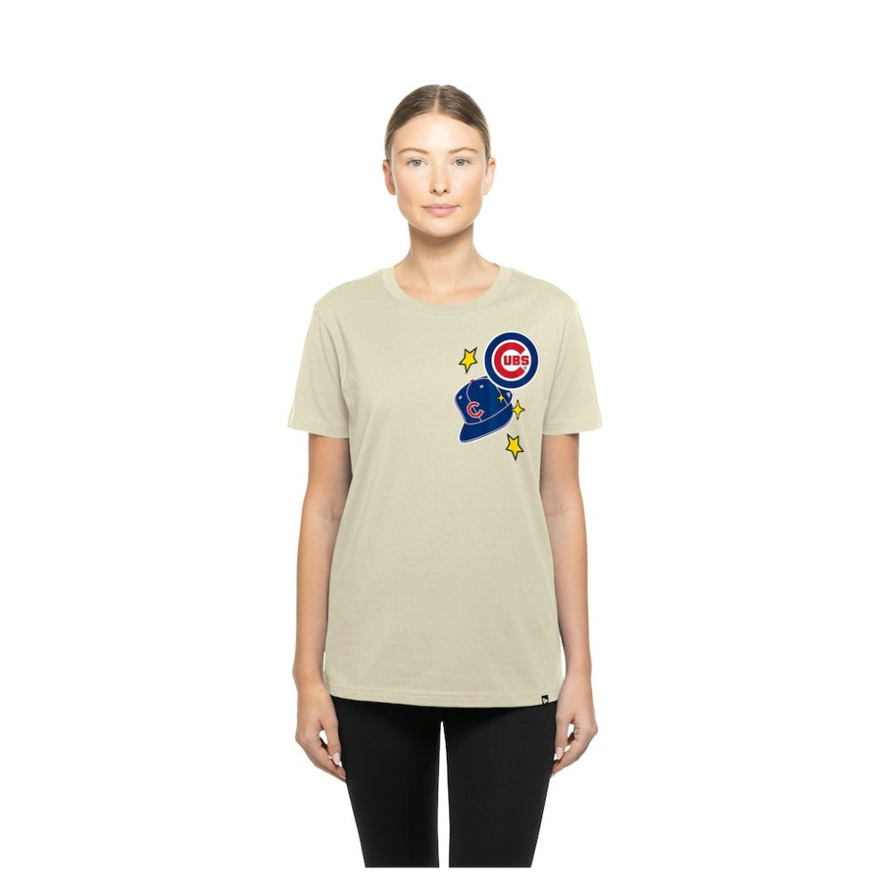 Chicago Cubs New Era Women's Stars & Cap T-Shirt Discount