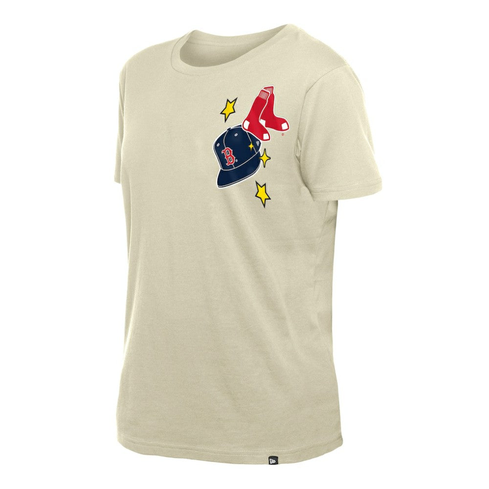 Boston Red Sox New Era Women's Stars & Cap T-Shirt Outlet