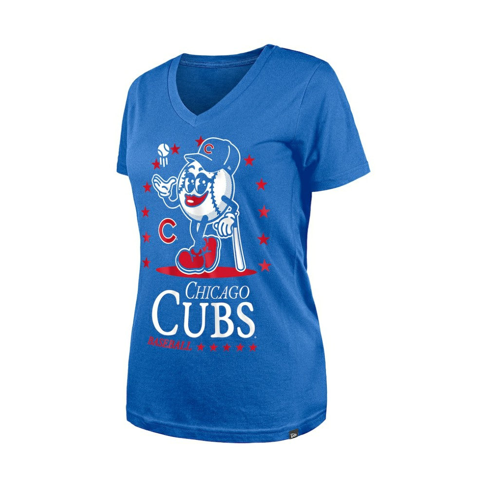 Chicago Cubs New Era Women's Little Miss 2 V-Neck T-Shirt Online