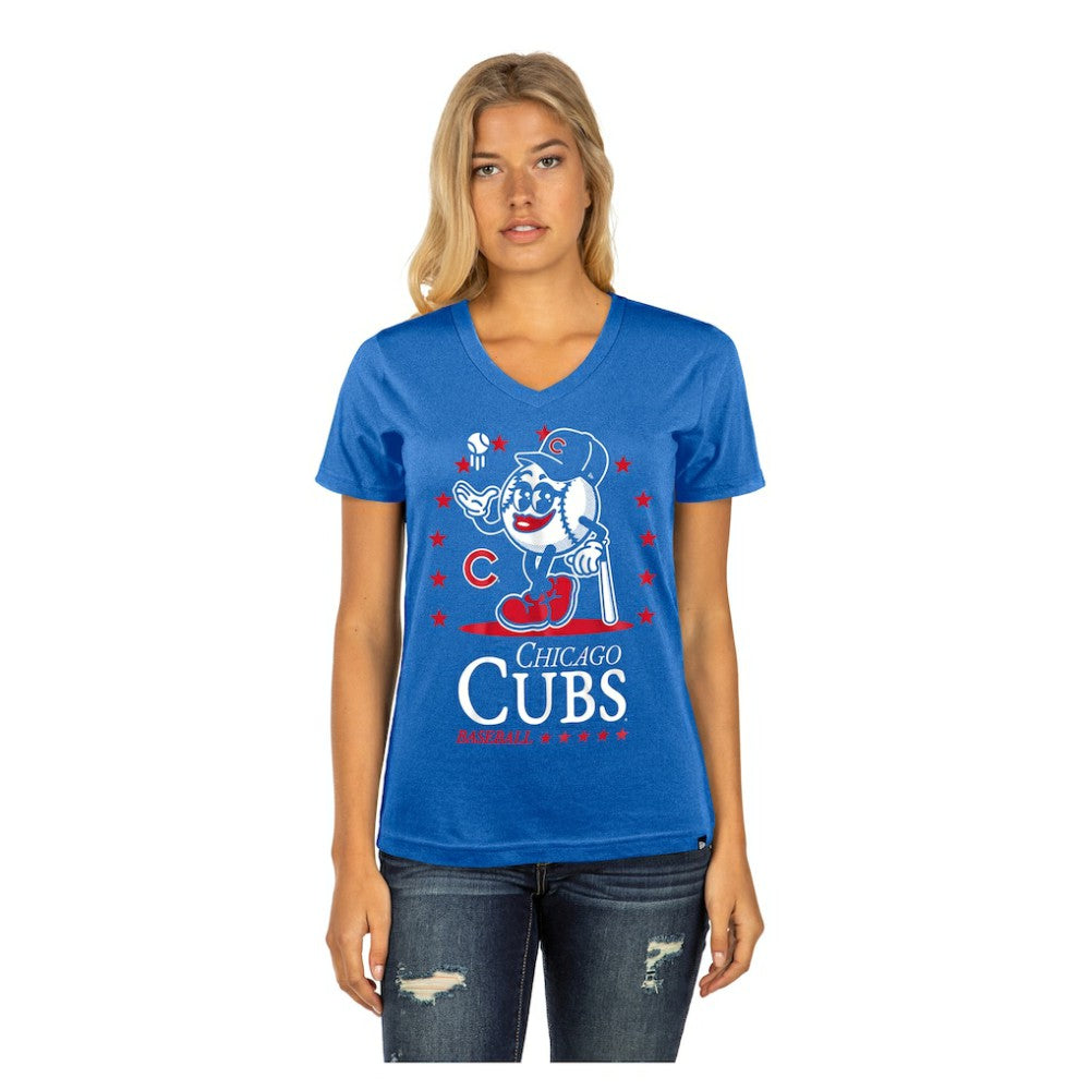 Chicago Cubs New Era Women's Little Miss 2 V-Neck T-Shirt Online