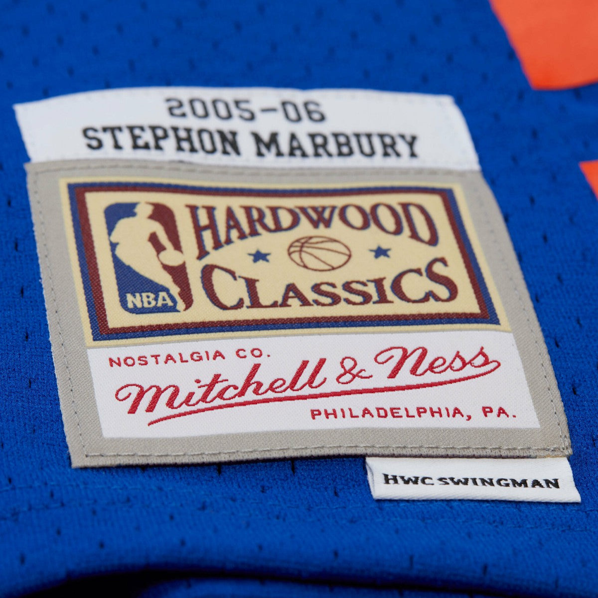 Mitchell & Ness Stephon Marbury New York Knicks 2005/06 Hardwood Classics Swingman Jersey Blue