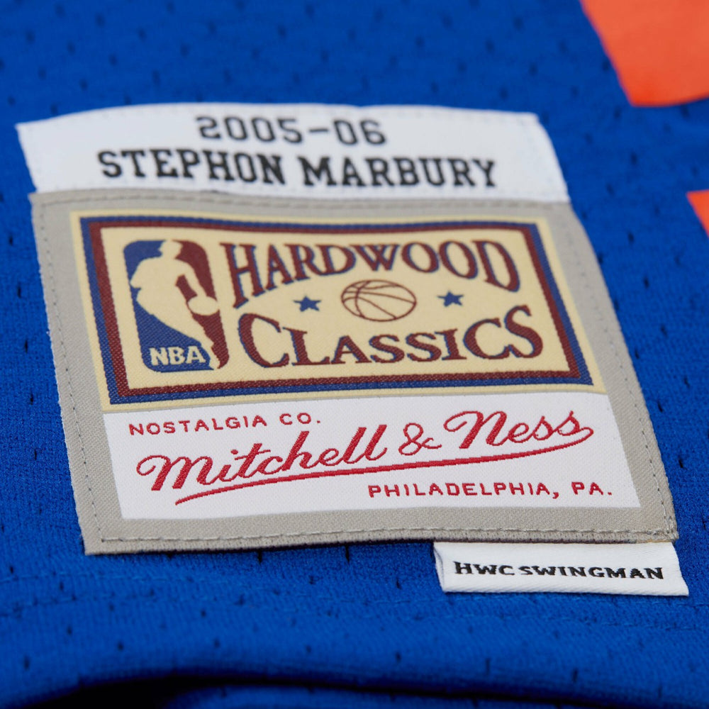 Mitchell & Ness Stephon Marbury New York Knicks 2005/06 Hardwood Classics Swingman Jersey Blue