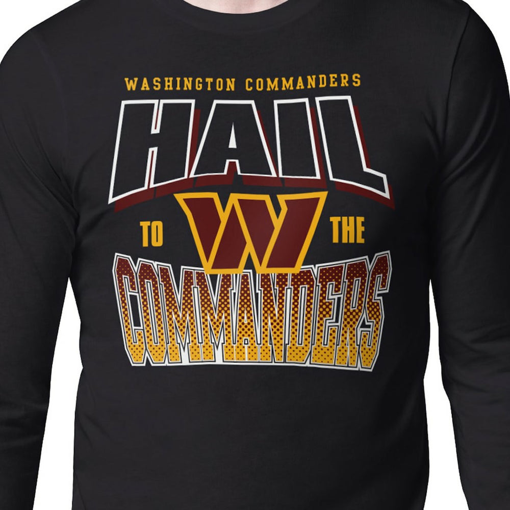Washington Commanders Starter Comic Style Slogan Long Sleeve T-Shirt - Black - NFL