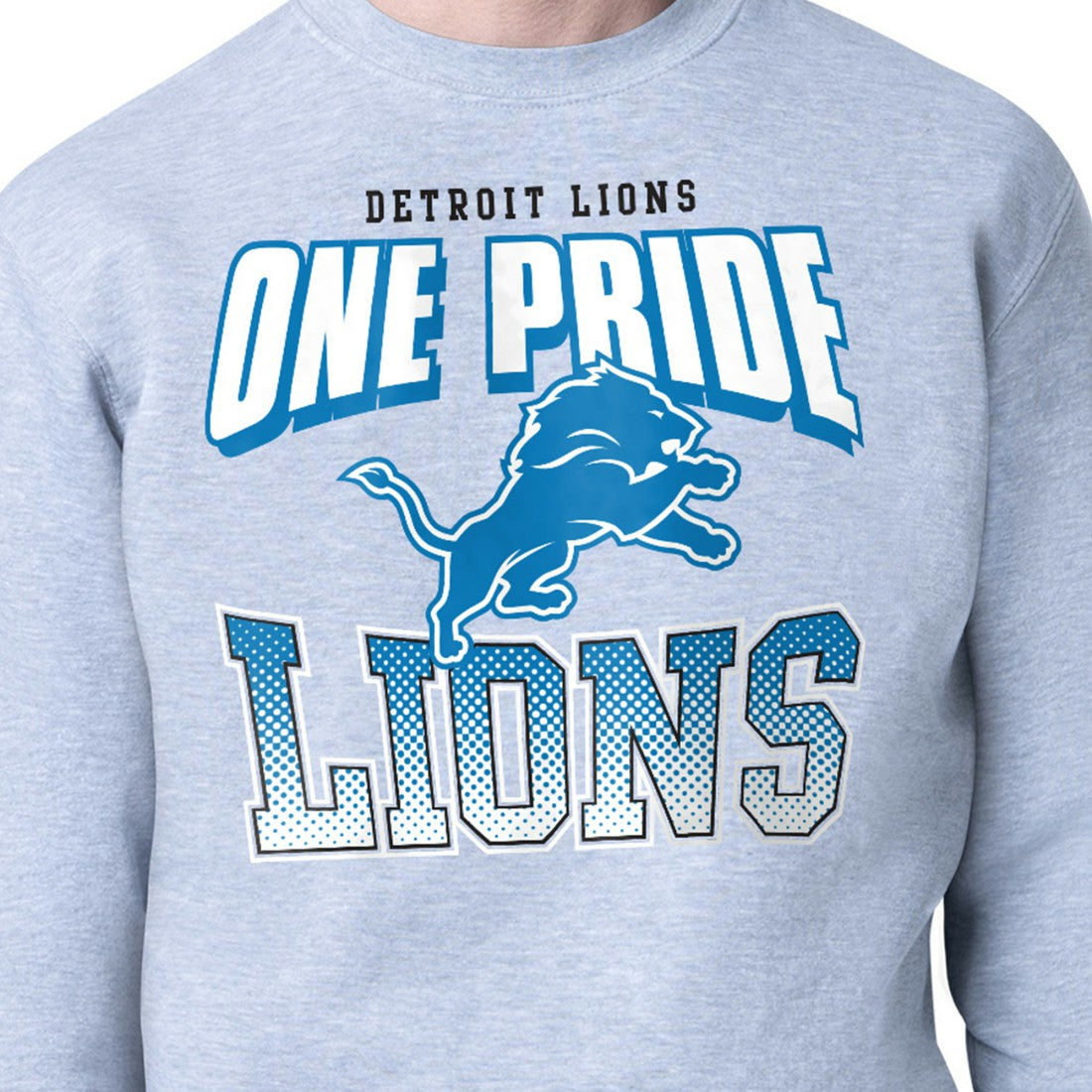 Detroit Lions Starter Comic Style Sweatshirt - Gray - NFL