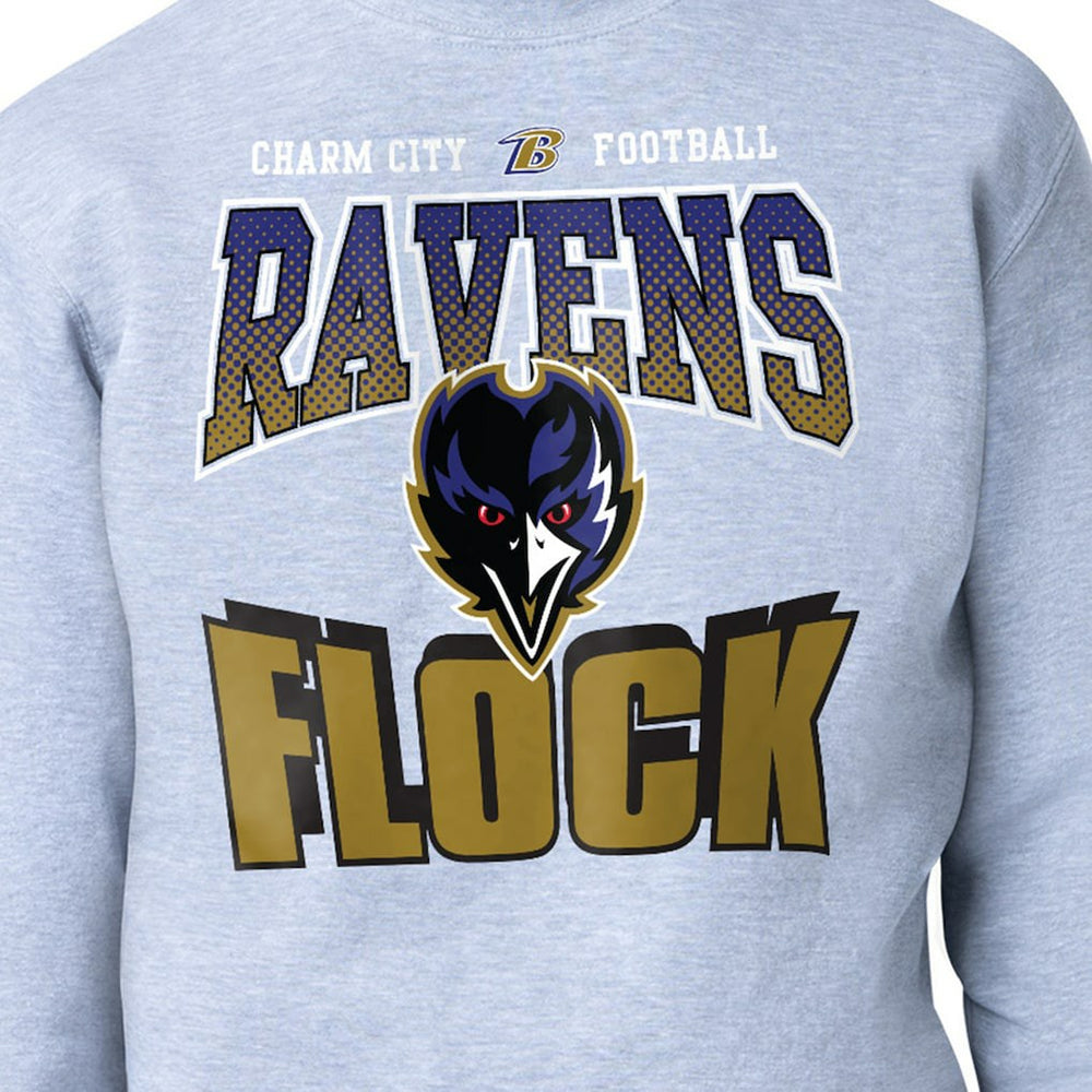 Baltimore Ravens Starter Comic Style Sweatshirt - Gray - NFL