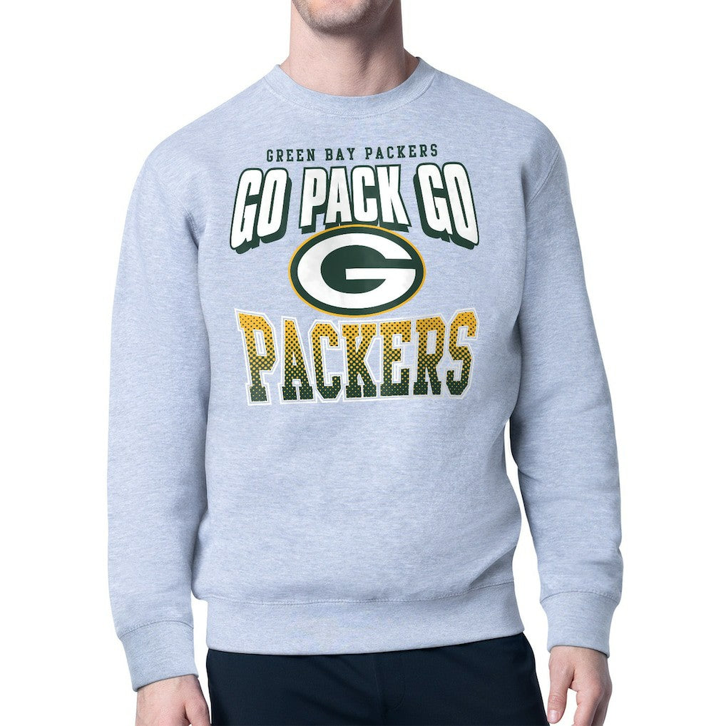 Green Bay Packers Starter Comic Style Sweatshirt - Gray - NFL