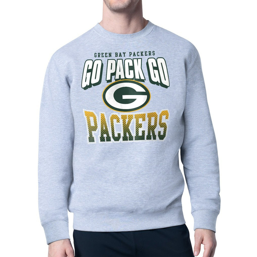 Green Bay Packers Starter Comic Style Sweatshirt - Gray - NFL