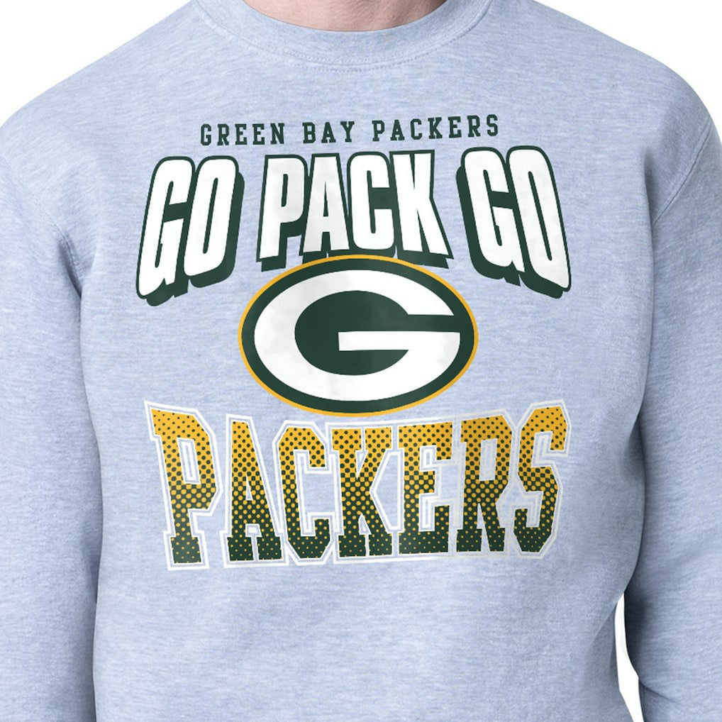 Green Bay Packers Starter Comic Style Sweatshirt - Gray - NFL