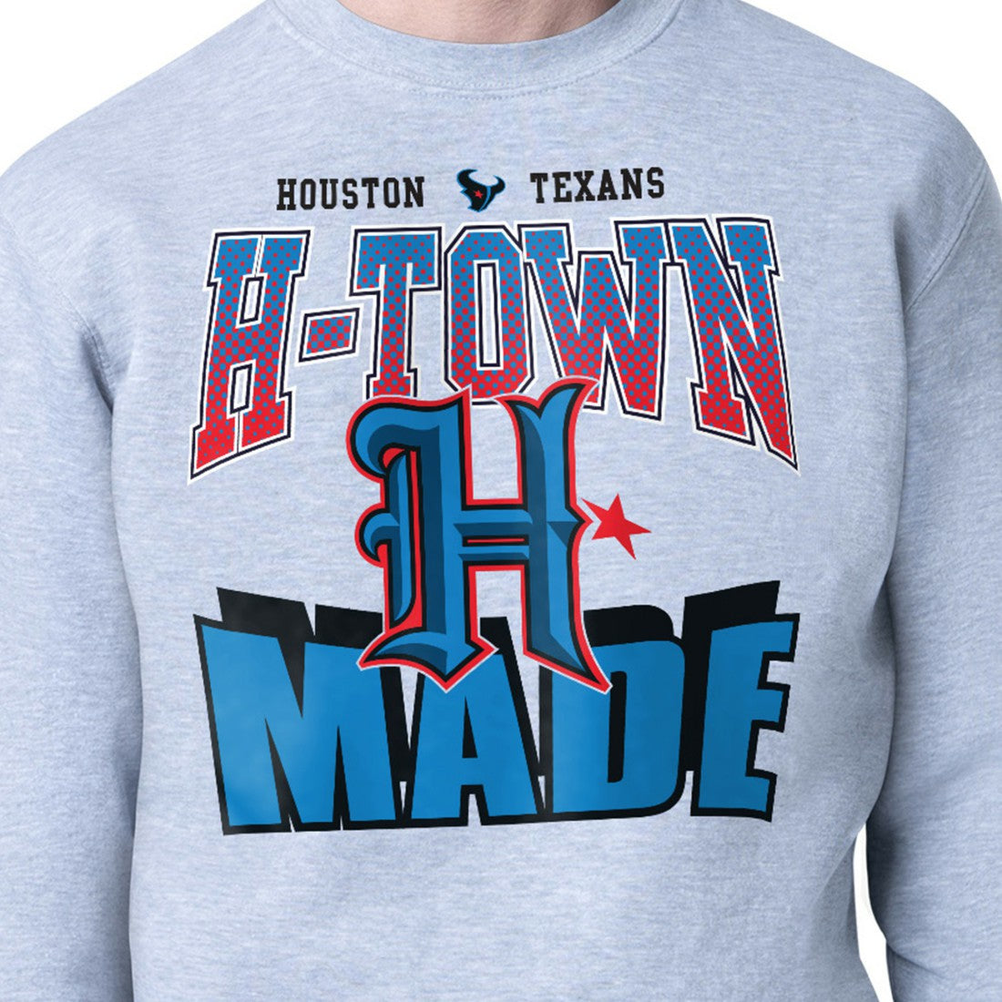Houston Texans Starter Comic Style Sweatshirt - Gray - NFL