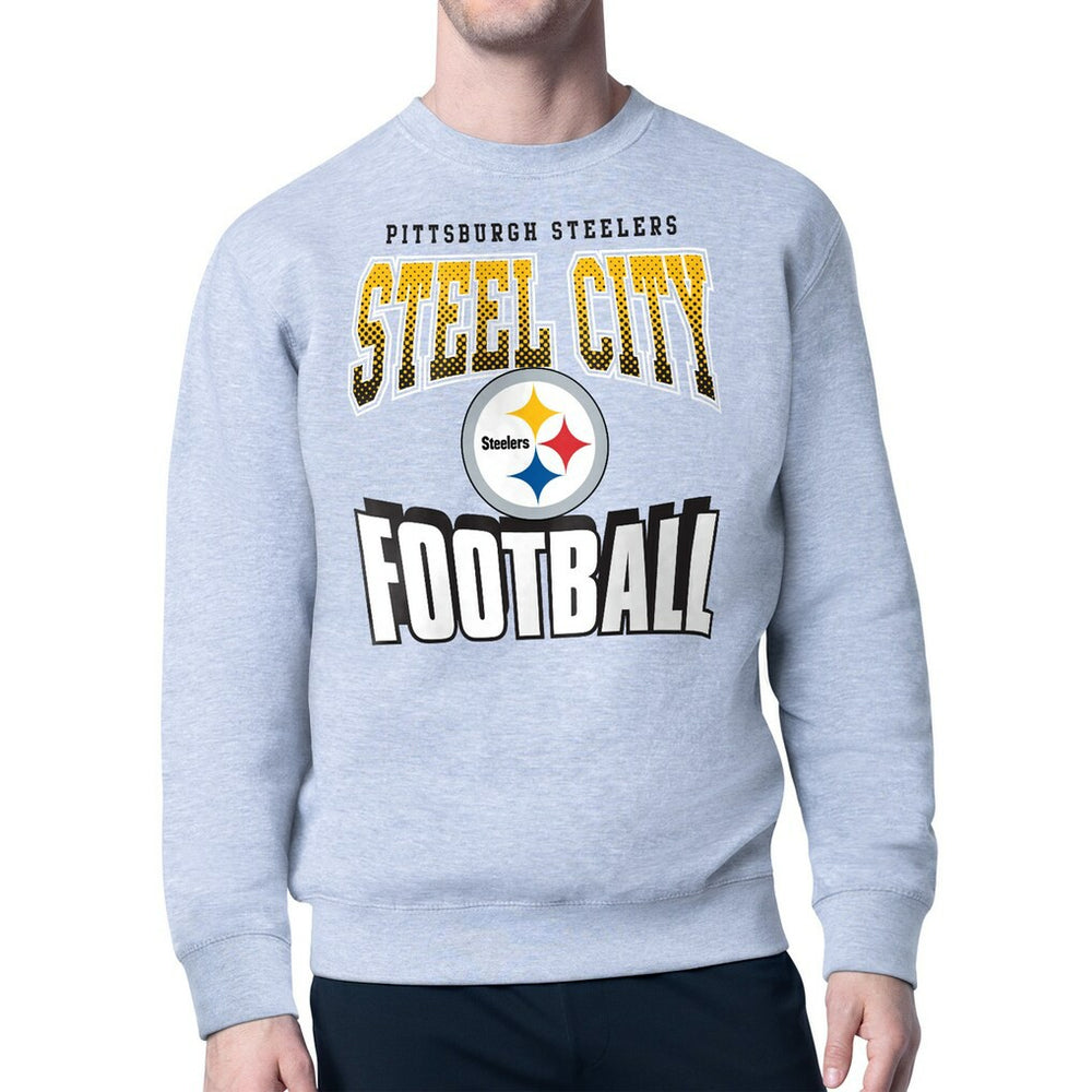 Pittsburgh Steelers Starter Comic Style Sweatshirt - Gray - NFL