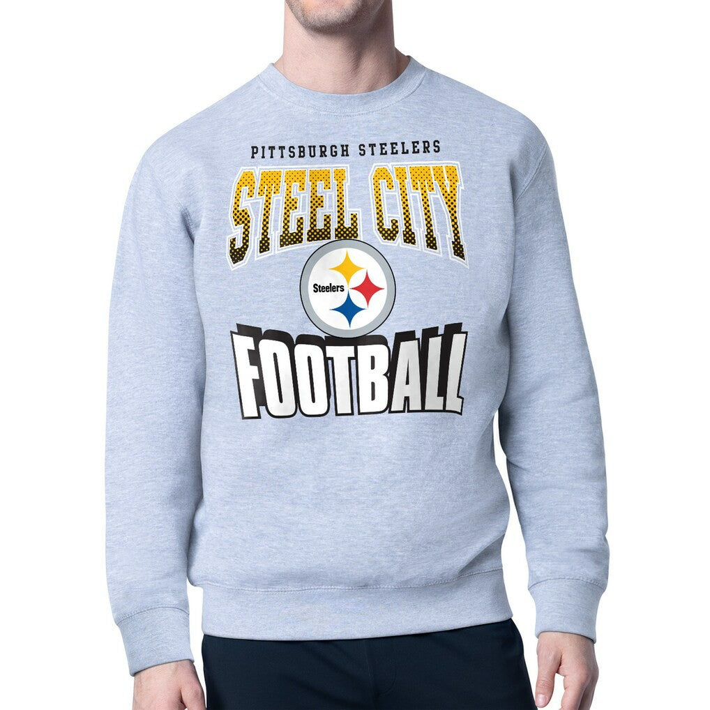 Pittsburgh Steelers Starter Comic Style Sweatshirt - Gray - NFL
