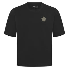 Toronto Maple Leafs Levelwear Copper Oversized Luxe Signature Knit T-Shirt - Black | NHL Clearance