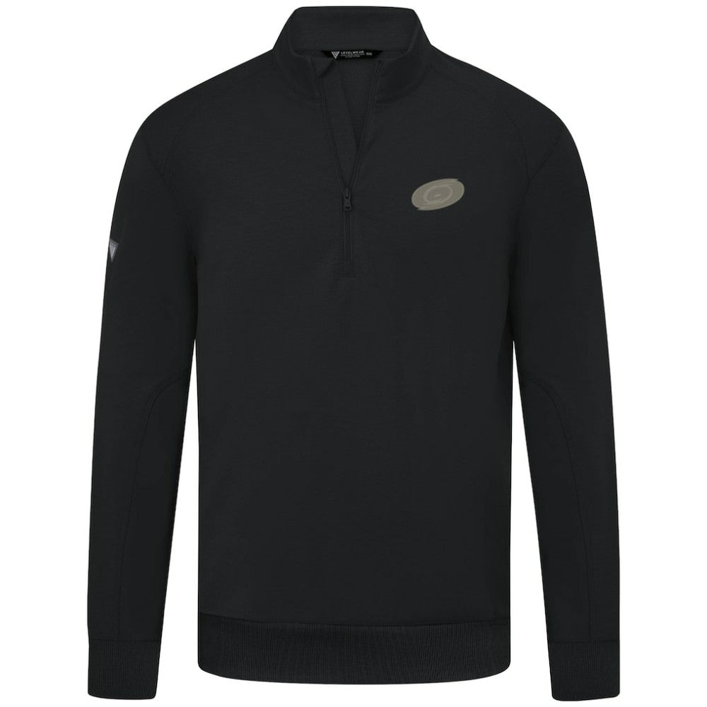 Carolina Hurricanes Levelwear Copper Upright Quarter-Zip Pullover - Black | NHL discount