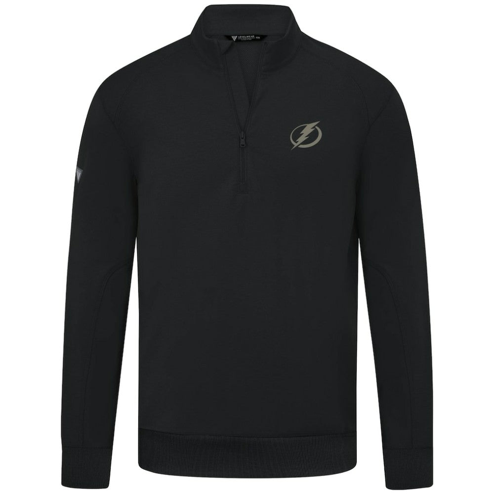 Tampa Bay Lightning Levelwear Copper Upright Quarter-Zip Pullover - Black | NHL sale