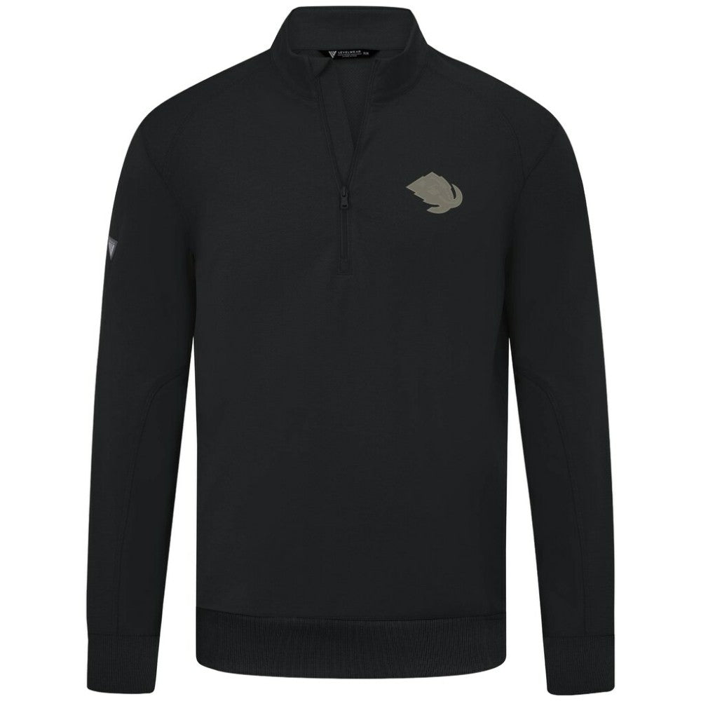 Utah Mammoth Levelwear Copper Upright Quarter-Zip Pullover - Black | NHL Clearance