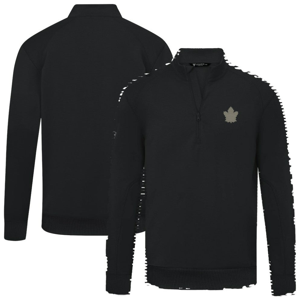 Toronto Maple Leafs Levelwear Copper Upright Quarter-Zip Pullover - Black | NHL online