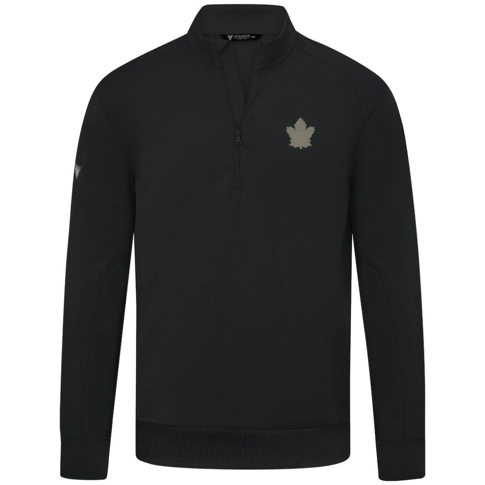 Toronto Maple Leafs Levelwear Copper Upright Quarter-Zip Pullover - Black | NHL online