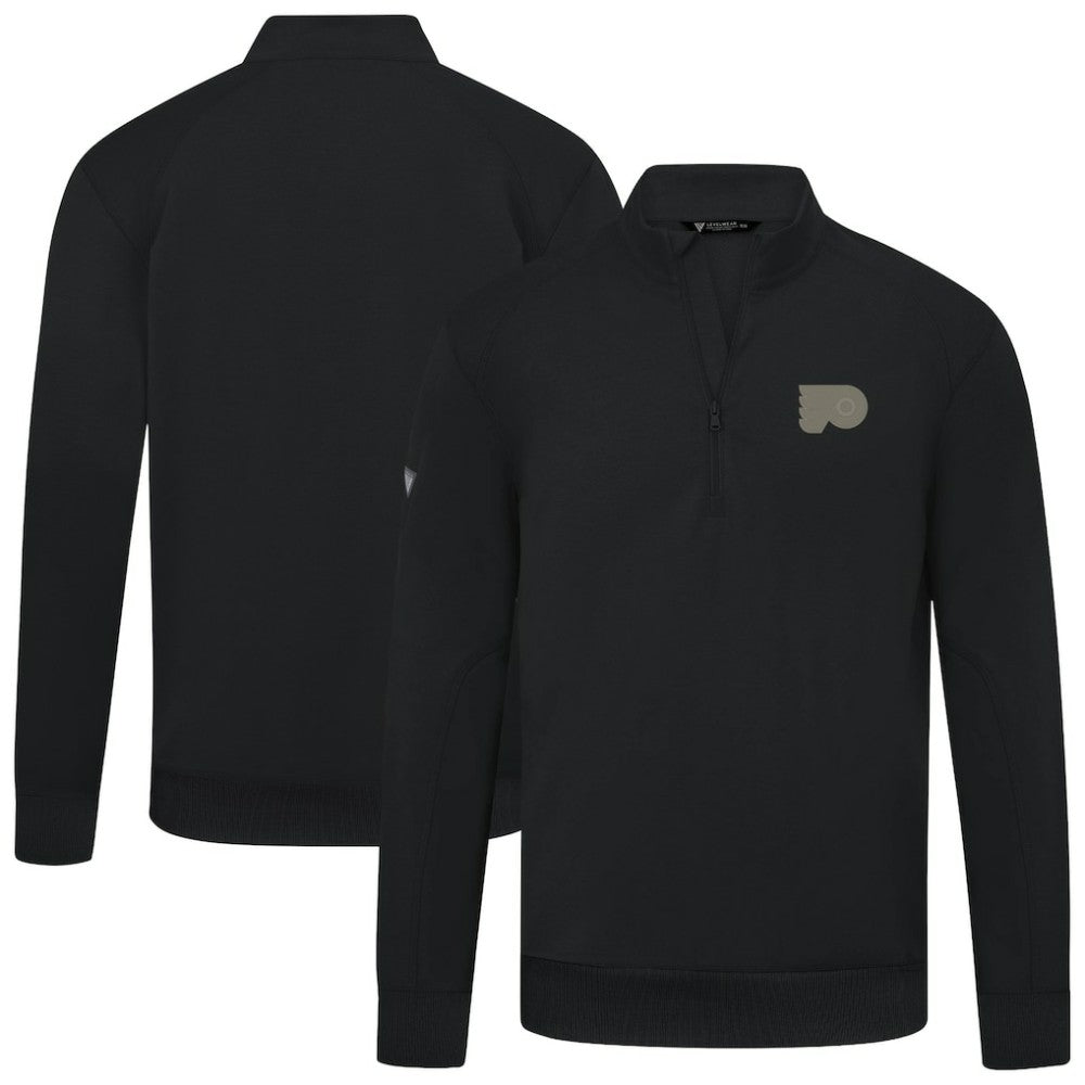 Philadelphia Flyers Levelwear Copper Upright Quarter-Zip Pullover - Black | NHL discount