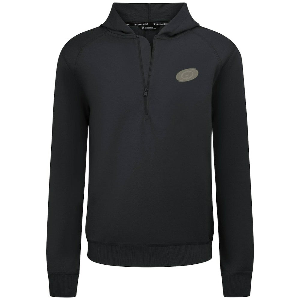 Carolina Hurricanes Levelwear Technic Quarter-Zip Pullover Hoodie - Black | NHL online