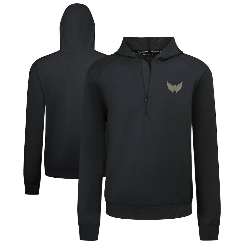 Washington Capitals Levelwear Technic Quarter-Zip Pullover Hoodie - Black | NHL discount