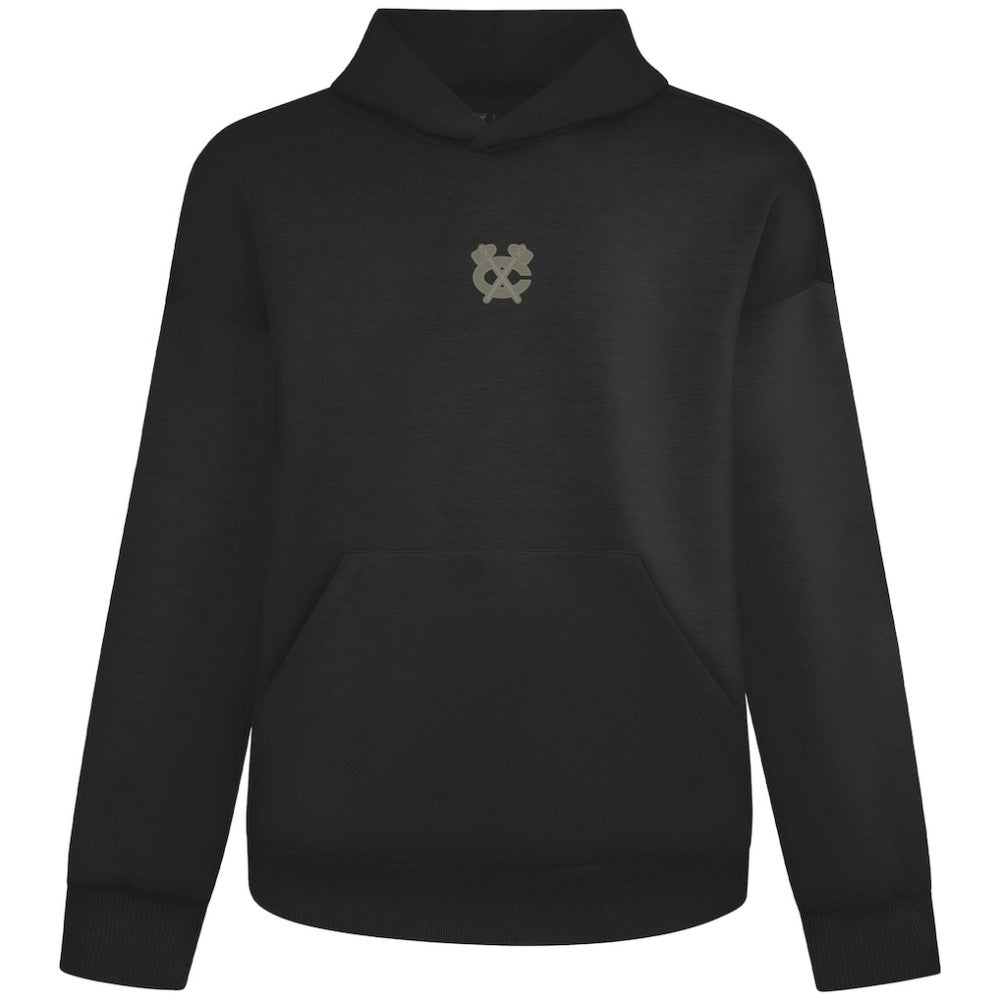 Chicago Blackhawks Levelwear Luxe Signature Copper Hoodie - Black | NHL Clearance