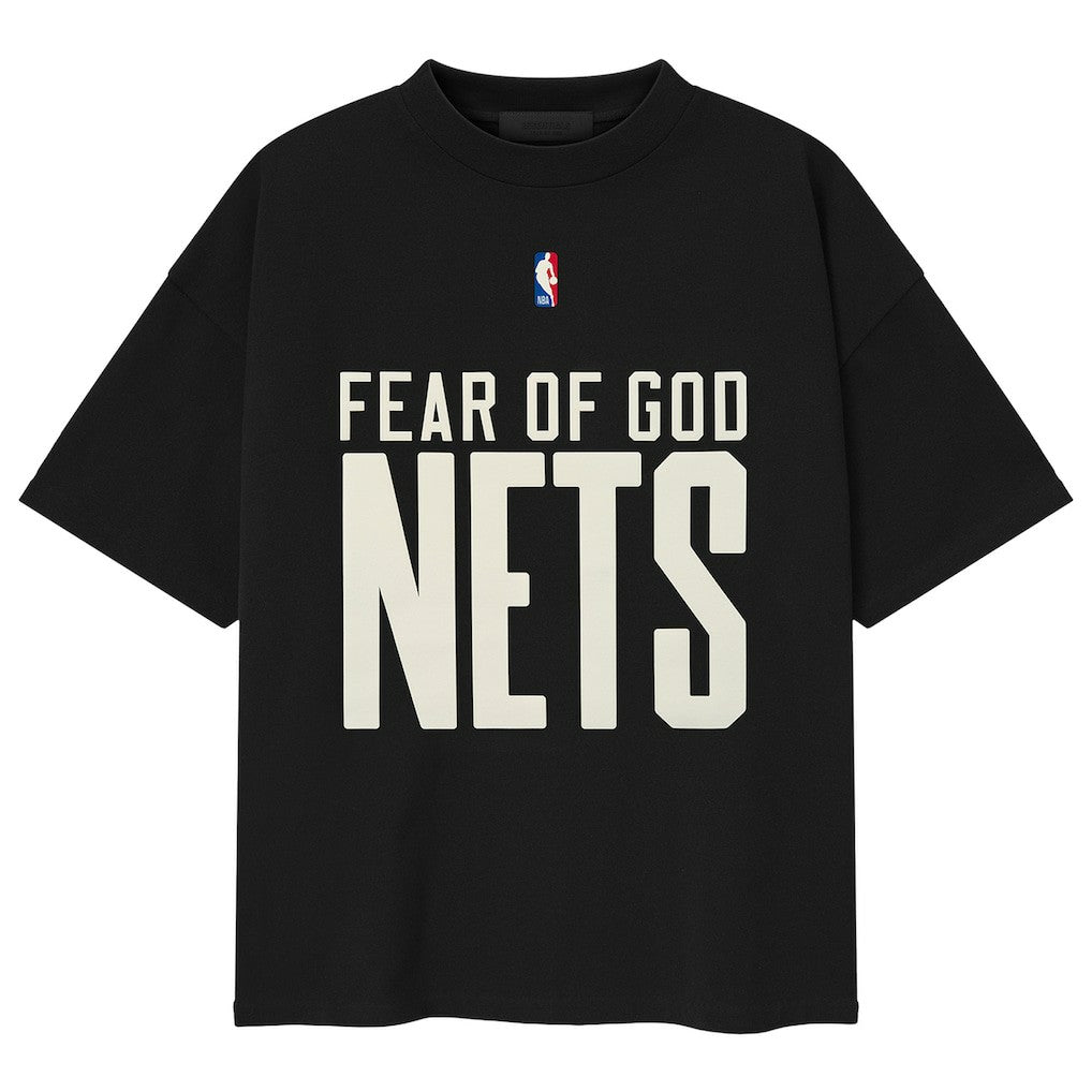 Brooklyn Nets Fear of God x NBA Classic Fit T-Shirt Black