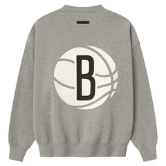 Brooklyn Nets Fear of God x NBA Sport Fit T-Shirt Heather Gray