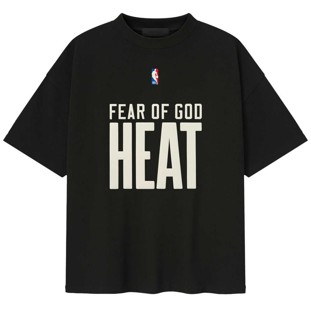 Miami Heat Fear of God x NBA Unisex 90s T-Shirt Heather Black