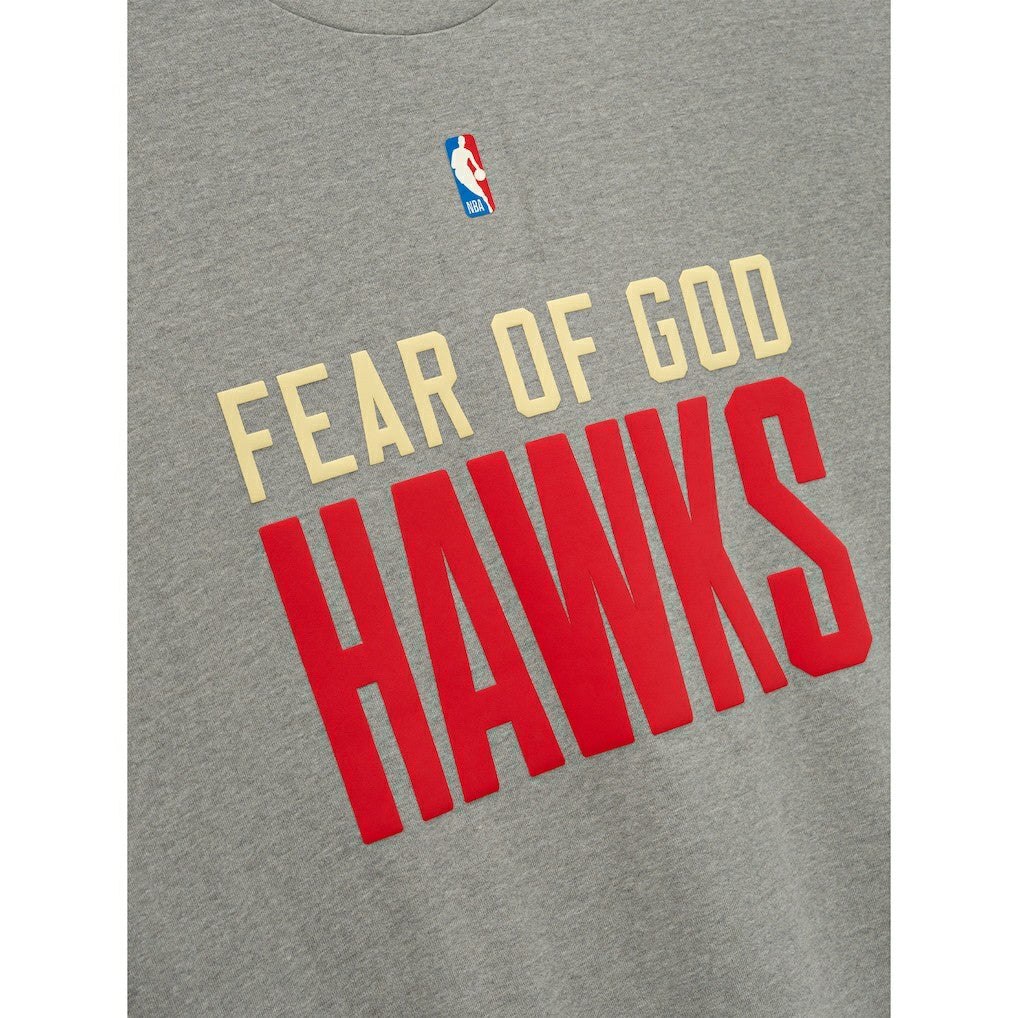 Atlanta Hawks Fear of God x NBA Unisex 90s T-Shirt Heather Gray