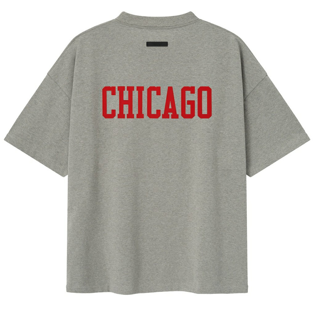 Chicago Bulls Fear of God x NBA Unisex 90s T-Shirt Heather Gray