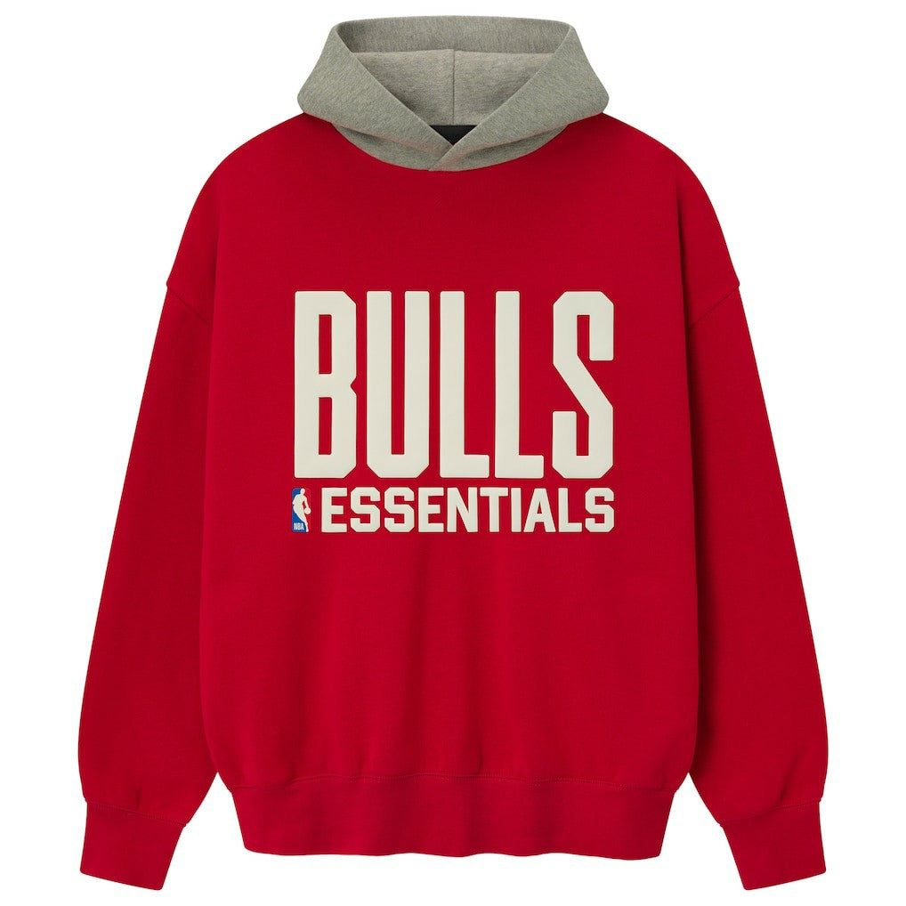 Chicago Bulls Fear of God x NBA Unisex Sport Hoodie Red/Heather Gray