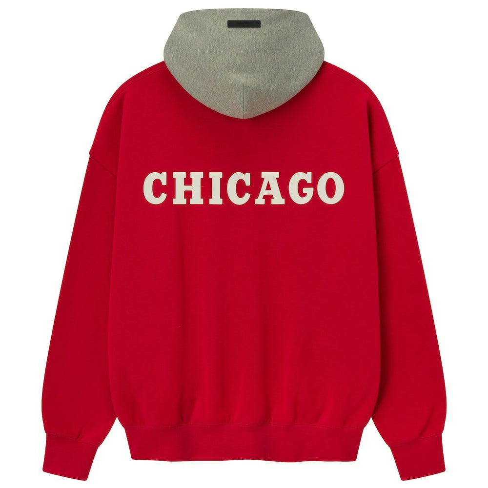 Chicago Bulls Fear of God x NBA Unisex Sport Hoodie Red/Heather Gray