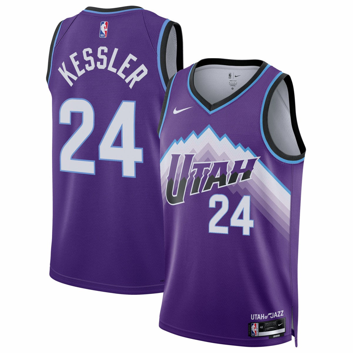 Nike Walker Kessler Utah Jazz Unisex Swingman Jersey Icon Edition Purple