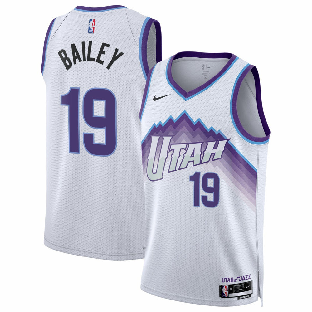 Nike Ace Bailey Utah Jazz Unisex Swingman Jersey Association Edition White