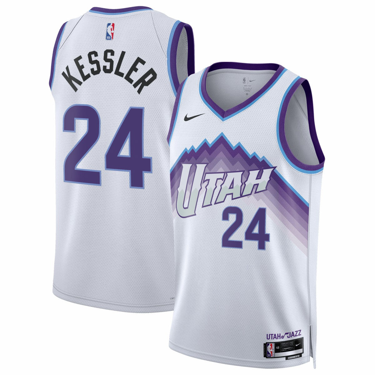 Nike Walker Kessler Utah Jazz Unisex Swingman Jersey Association Edition White