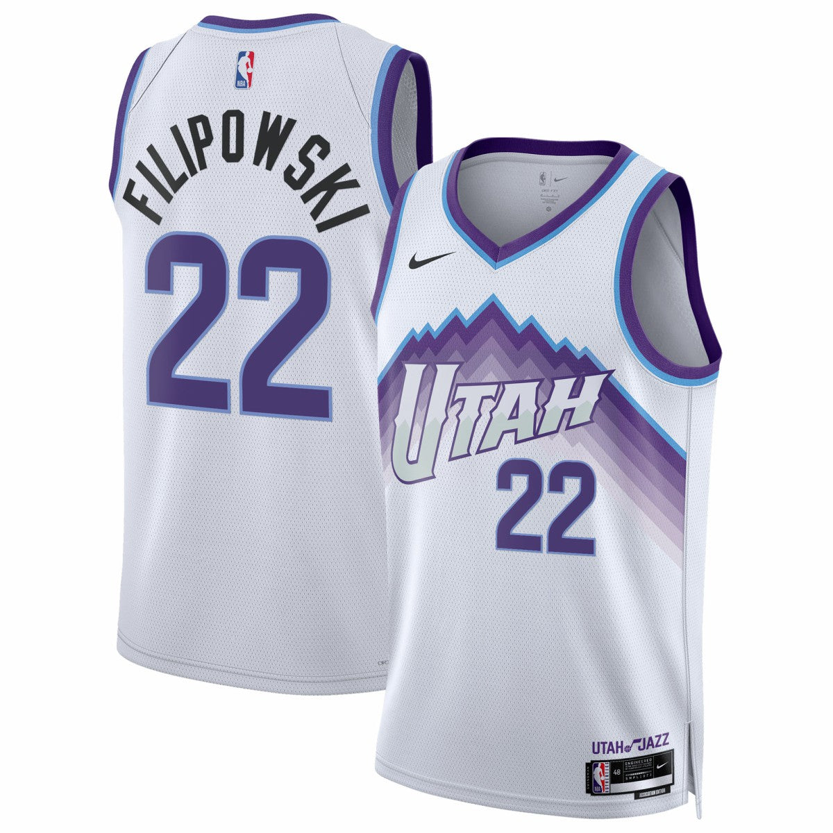 Nike Kyle Filipowski Utah Jazz Unisex Swingman Jersey Association Edition White