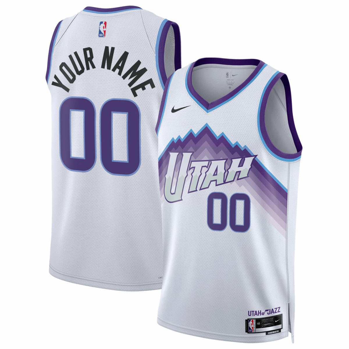 Nike Utah Jazz Unisex Swingman Custom Jersey Association Edition White