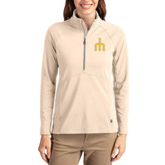 Seattle Mariners Cutter & Buck Women's Cooperstown Collection Adapt Eco Knit Stretch Half-Zip Pullover Discount