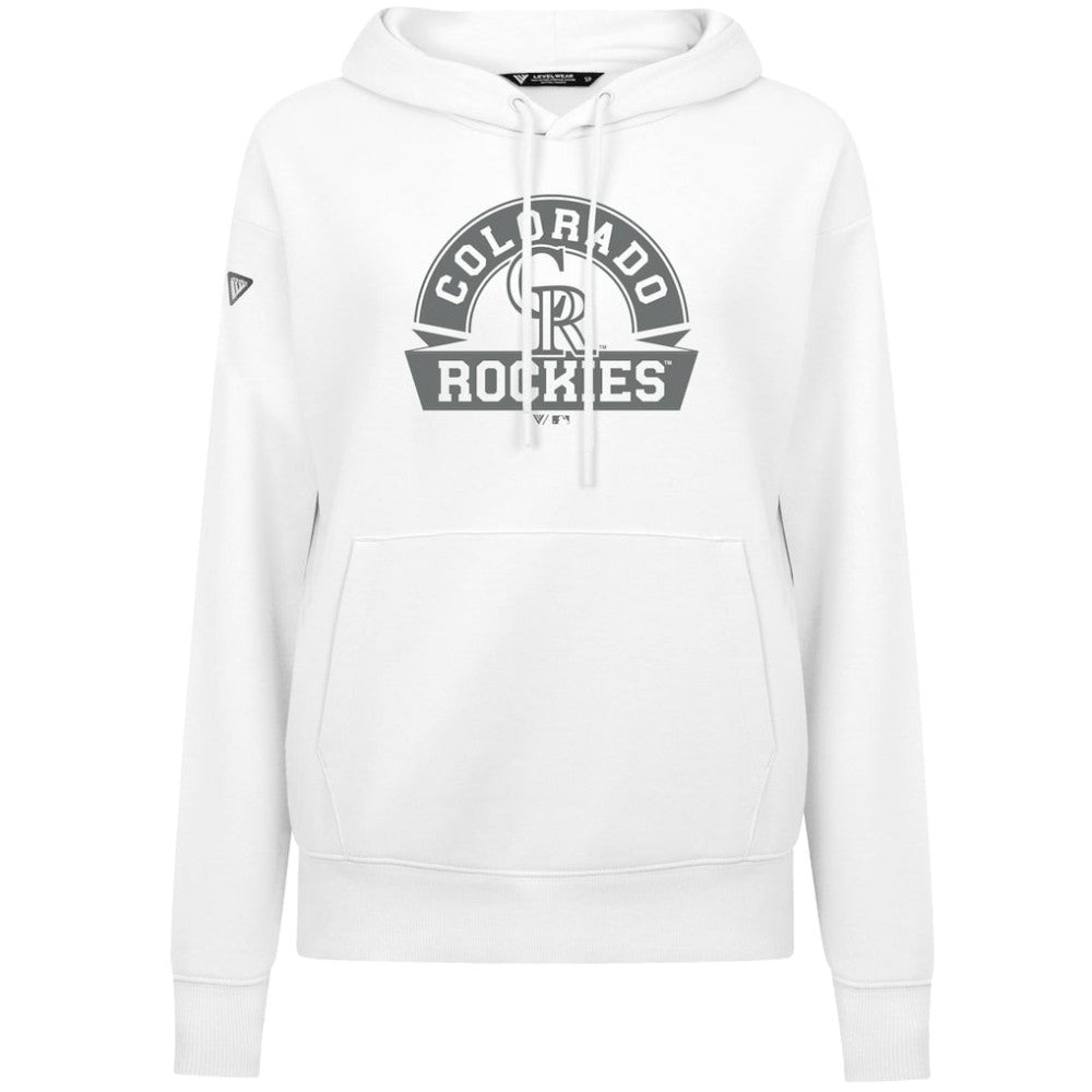 Colorado Rockies Levelwear Women's Adorn Banner Arch Hoodie Outlet