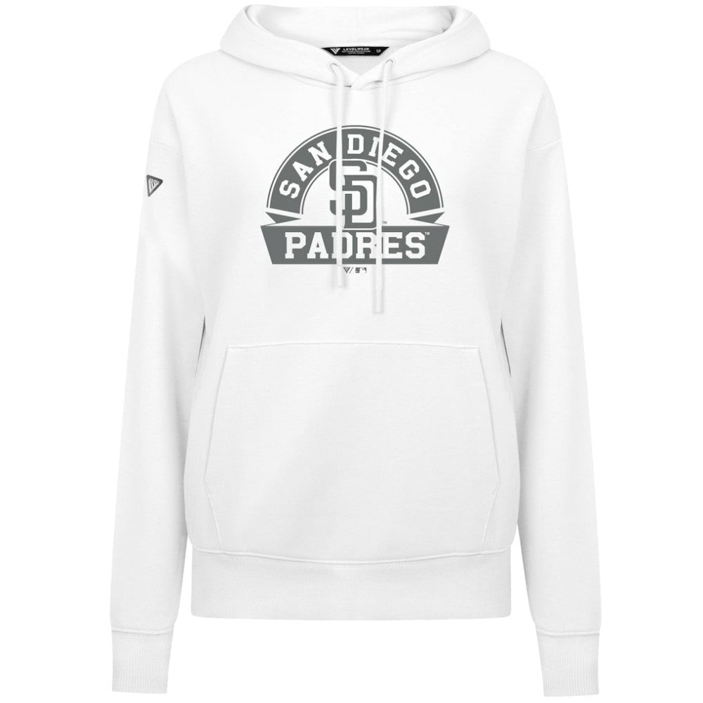 San Diego Padres Levelwear Women's Adorn Banner Arch Hoodie Discount