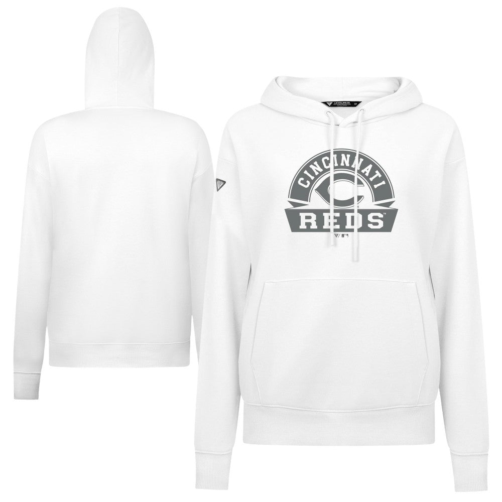 Cincinnati Reds Levelwear Women's Adorn Banner Arch Hoodie Discount
