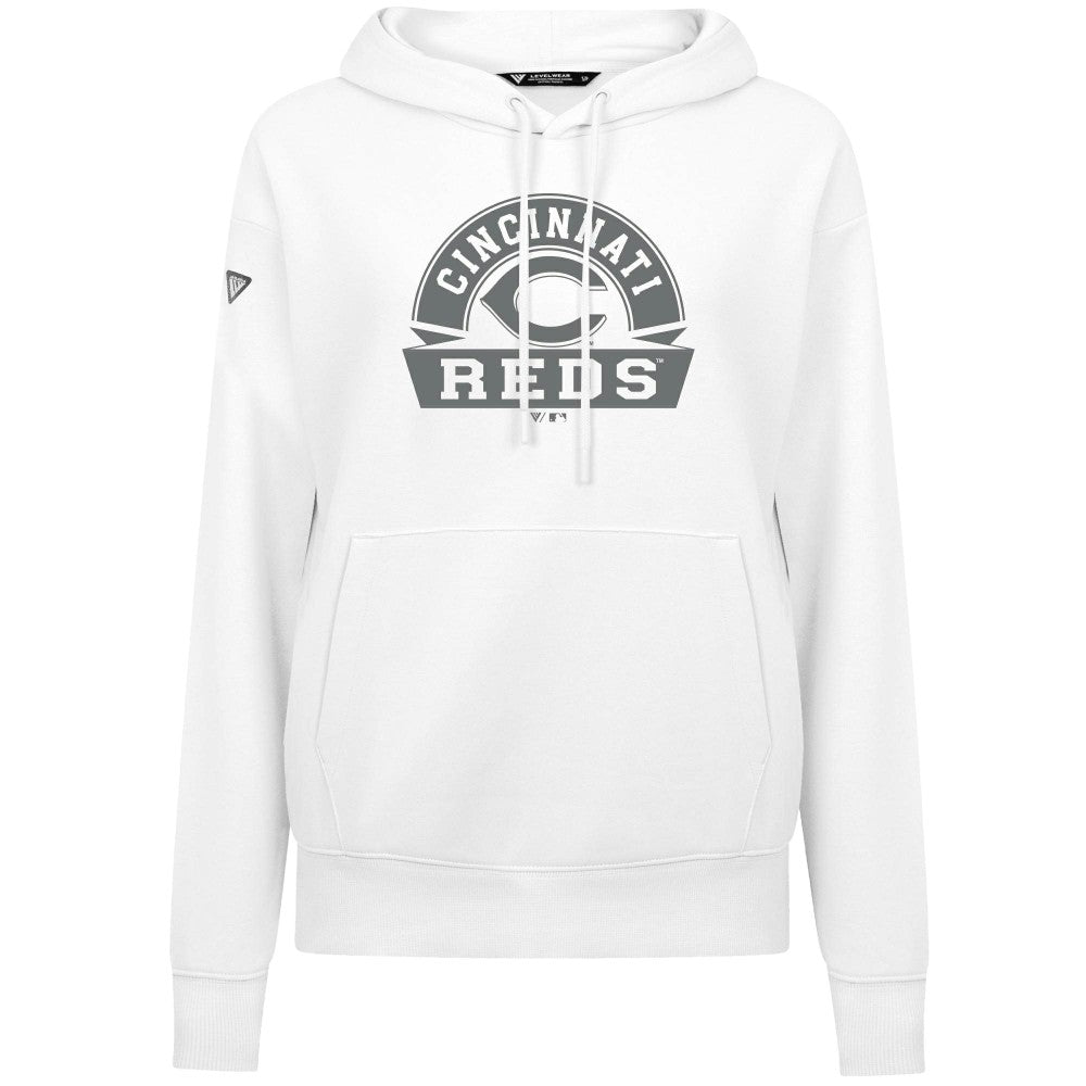 Cincinnati Reds Levelwear Women's Adorn Banner Arch Hoodie Discount