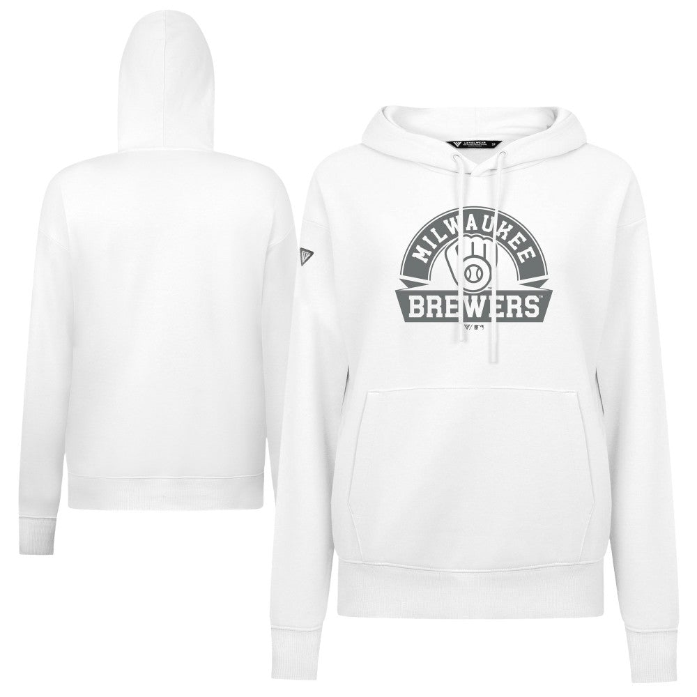 Milwaukee Brewers Levelwear Women's Adorn Banner Arch Hoodie for sale