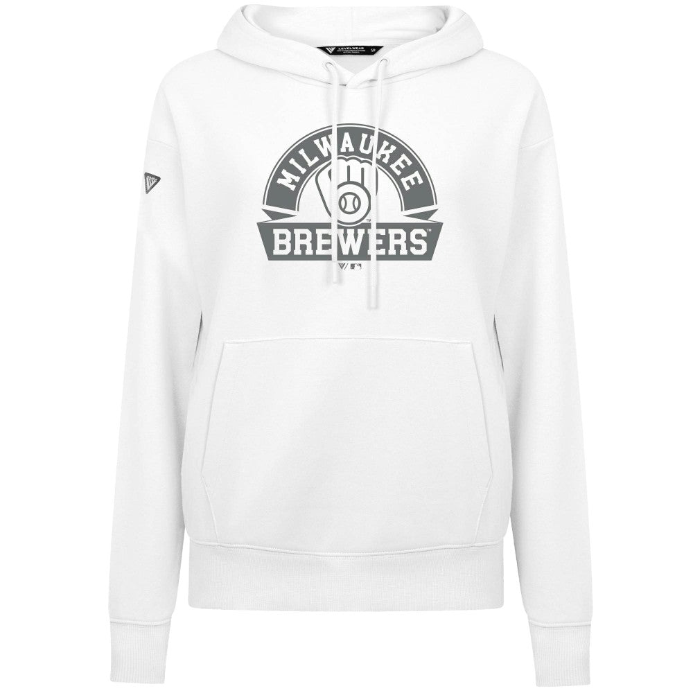 Milwaukee Brewers Levelwear Women's Adorn Banner Arch Hoodie for sale