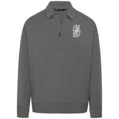 Seattle Mariners Levelwear Women's Canmore Chenille Logo Quarter-Zip Top for sale