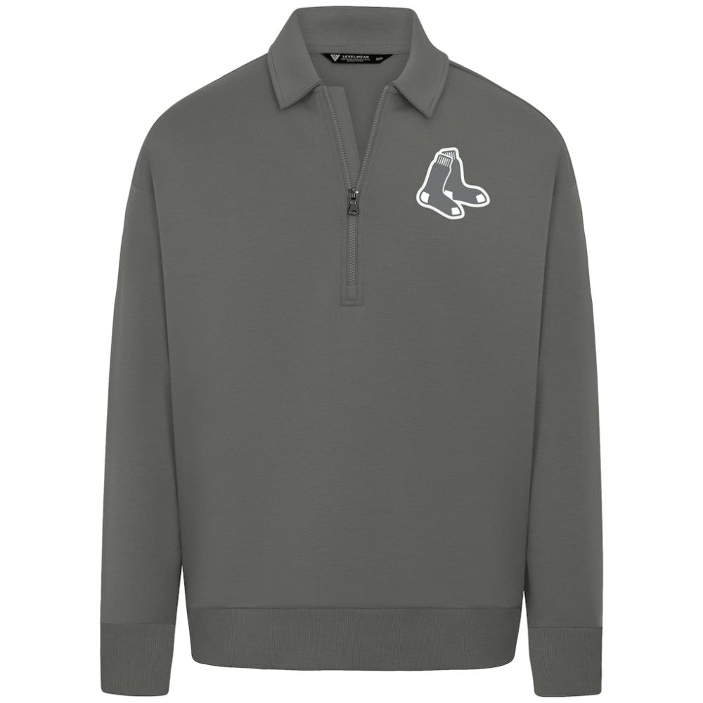 Boston Red Sox Levelwear Women's Canmore Chenille Logo Quarter-Zip Top Near Me