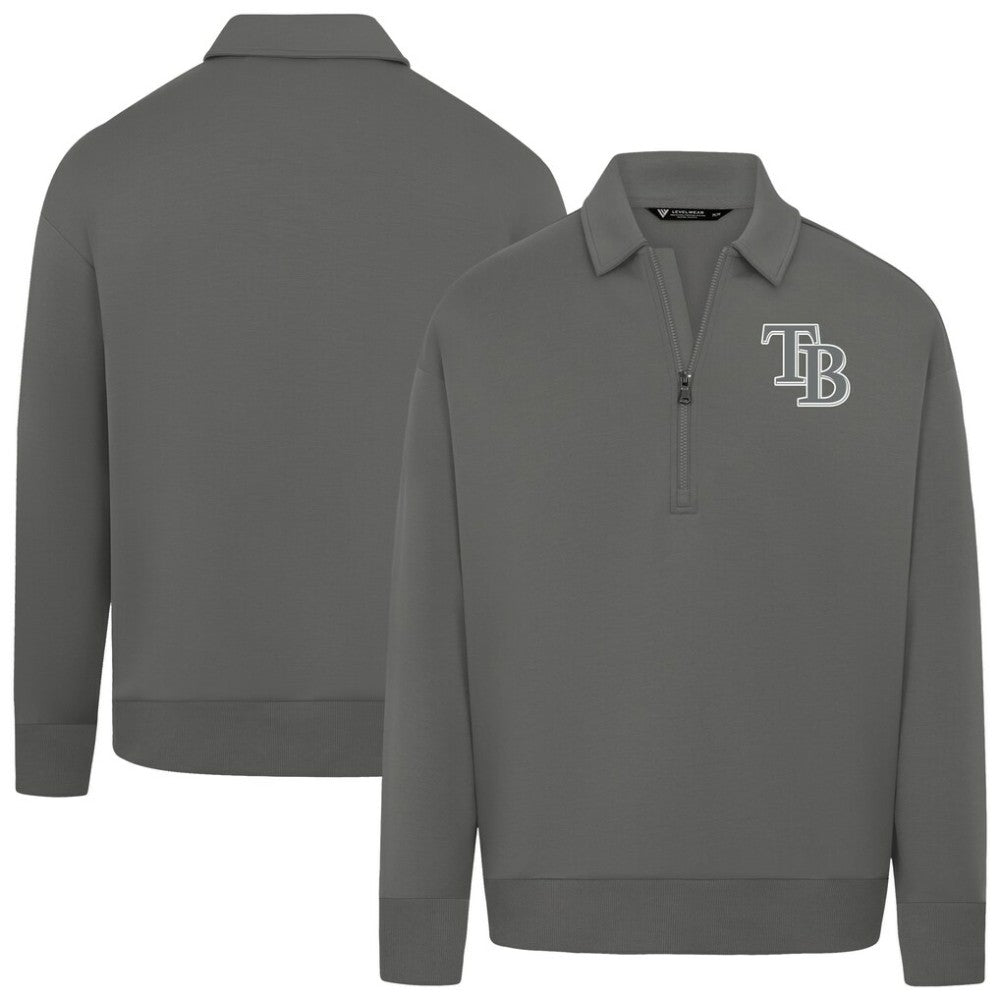 Tampa Bay Rays Levelwear Women's Canmore Chenille Logo Quarter-Zip Top Online