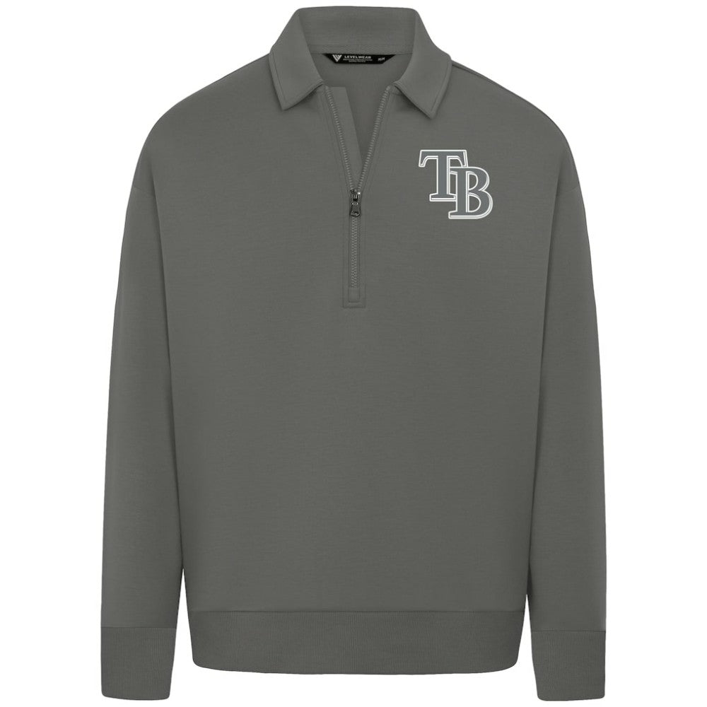 Tampa Bay Rays Levelwear Women's Canmore Chenille Logo Quarter-Zip Top Online